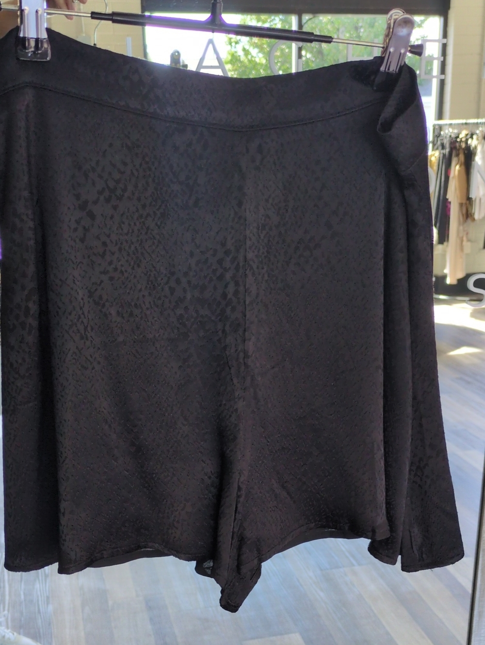 Animal Print Black Shorts